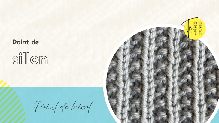 Point de sillons au tricot : motif tricoté pour l'article