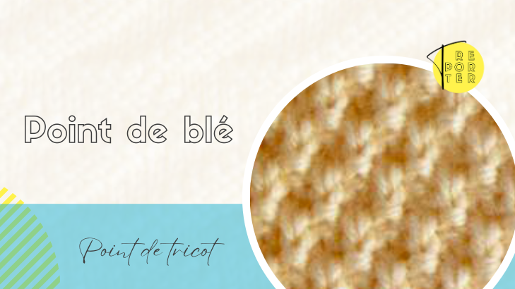 Point de blé au tricot : motif tricoté pour l'article