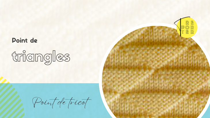 Point de tricot : motif tricoté de l'article du point de triangles